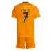 Maillot de foot Real Madrid Vinicius Junior #7 Extérieur vêtements enfant 2024-25 Manches Courtes (+ pantalon court)